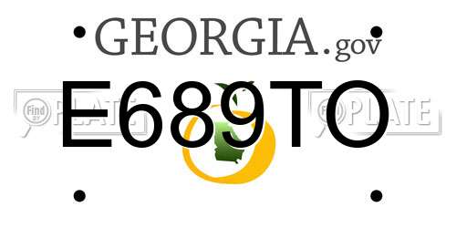 E689TO Georgia License Plate