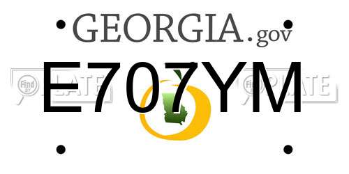 E707YM Georgia License Plate