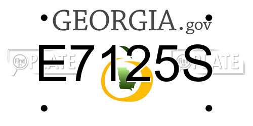 E7125S Georgia License Plate