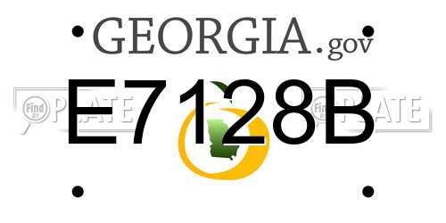 E7128B Georgia License Plate