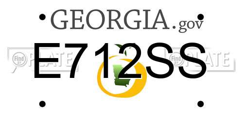 E712SS Georgia License Plate