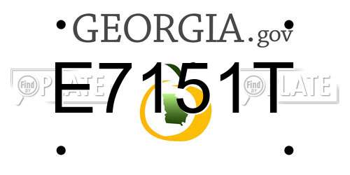 E7151T Georgia License Plate