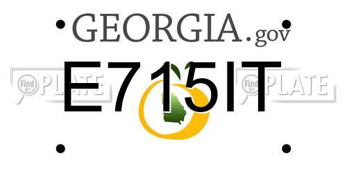 E715IT Georgia License Plate