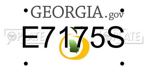 E7175S Georgia License Plate