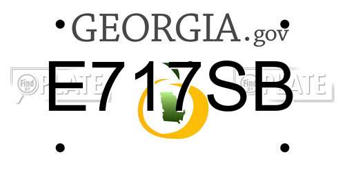 E717SB Georgia License Plate
