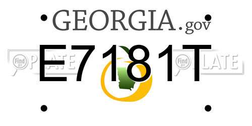 E7181T Georgia License Plate