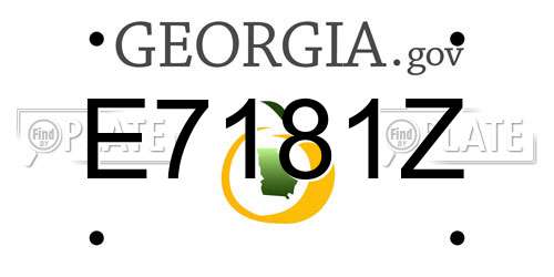 E7181Z Georgia License Plate
