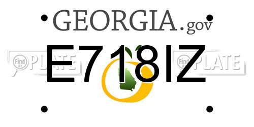 E718IZ Georgia License Plate