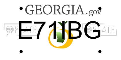 E71IBG Georgia License Plate