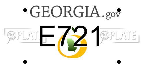 E721 Georgia License Plate