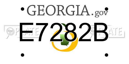 E7282B Georgia License Plate