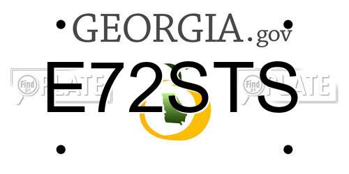 E72STS Georgia License Plate