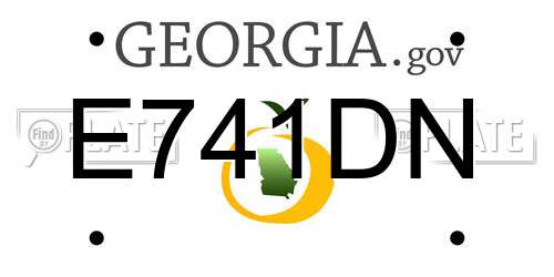 E741DN Georgia License Plate