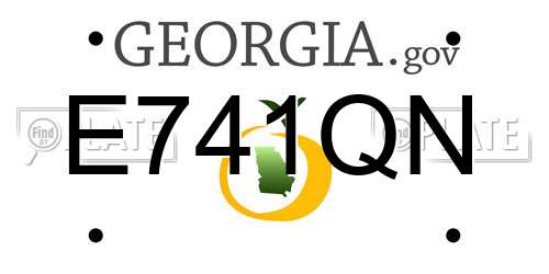 E741QN Georgia License Plate
