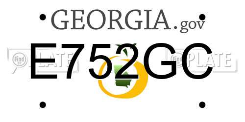 E752GC Georgia License Plate