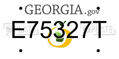 E75327T Georgia License Plate