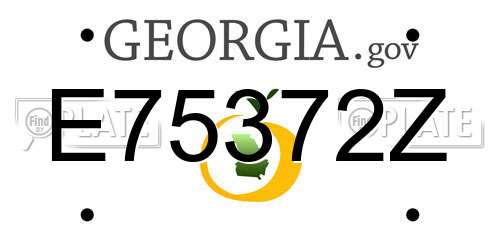 E75372Z Georgia License Plate