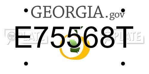 E75568T Georgia License Plate