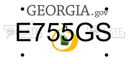 E755GS Georgia License Plate