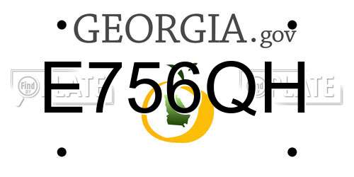 E756QH Georgia License Plate