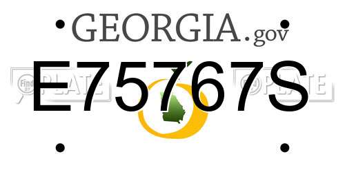 E75767S Georgia License Plate
