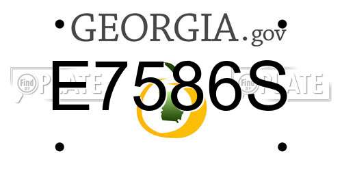 E7586S Georgia License Plate