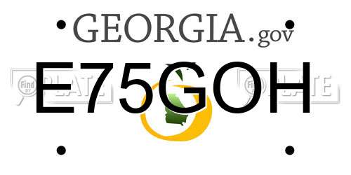 E75GOH Georgia License Plate