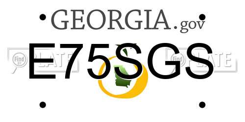 E75SGS Georgia License Plate