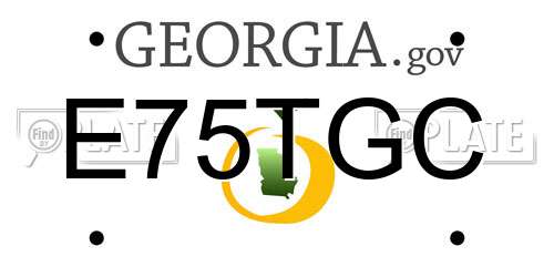 E75TGC Georgia License Plate