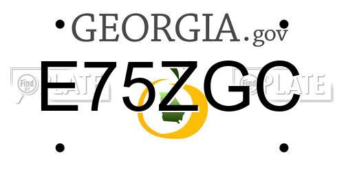 E75ZGC Georgia License Plate