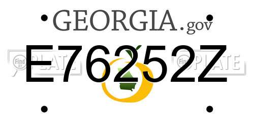 E76252Z Georgia License Plate