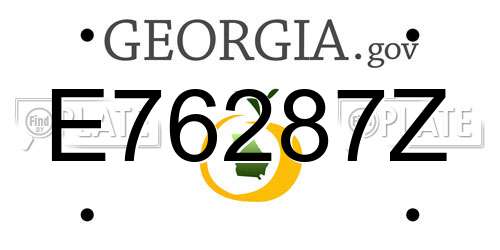 E76287Z Georgia License Plate