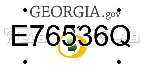 E76536Q Georgia License Plate