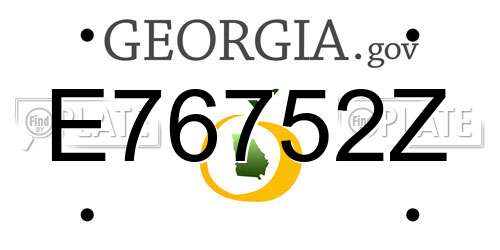 E76752Z Georgia License Plate