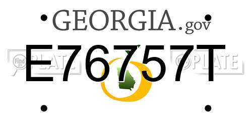 E76757T Georgia License Plate