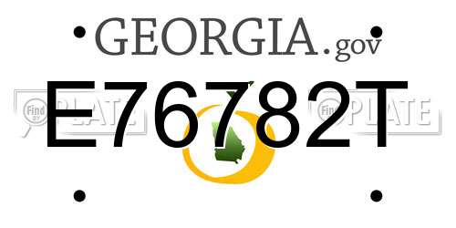E76782T Georgia License Plate