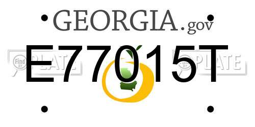 E77015T Georgia License Plate