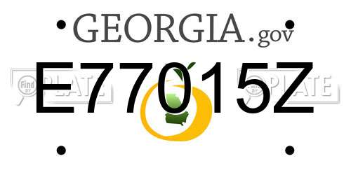 E77015Z Georgia License Plate
