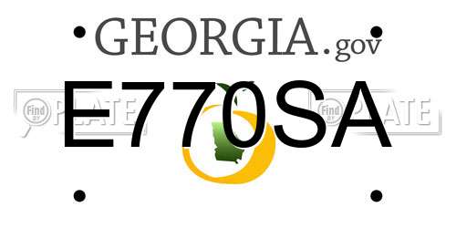 E770SA Georgia License Plate