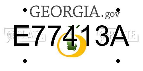 E77413A Georgia License Plate