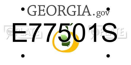 E77501S Georgia License Plate