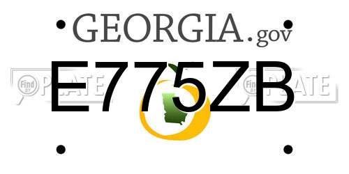 E775ZB Georgia License Plate