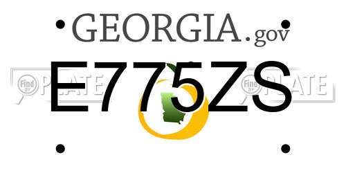 E775ZS Georgia License Plate