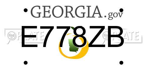 E778ZB Georgia License Plate