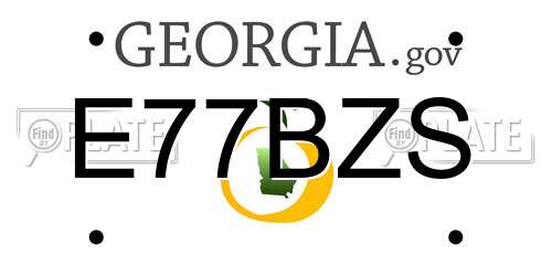 E77BZS Georgia License Plate