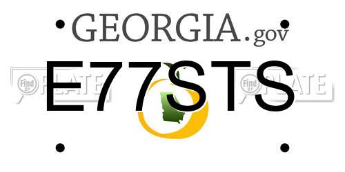 E77STS Georgia License Plate