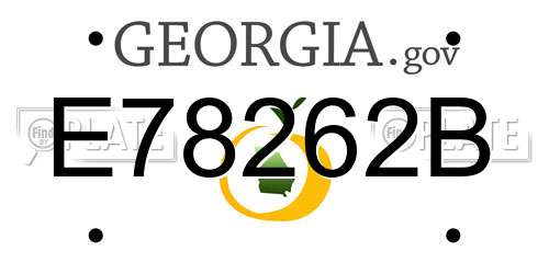E78262B Georgia License Plate