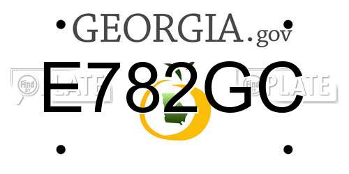 E782GC Georgia License Plate