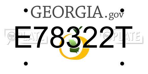 E78322T Georgia License Plate