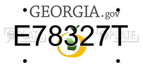E78327T Georgia License Plate